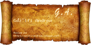 Gálfi Andrea névjegykártya