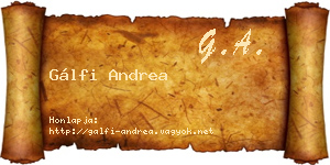 Gálfi Andrea névjegykártya