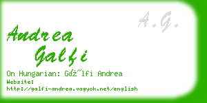 andrea galfi business card